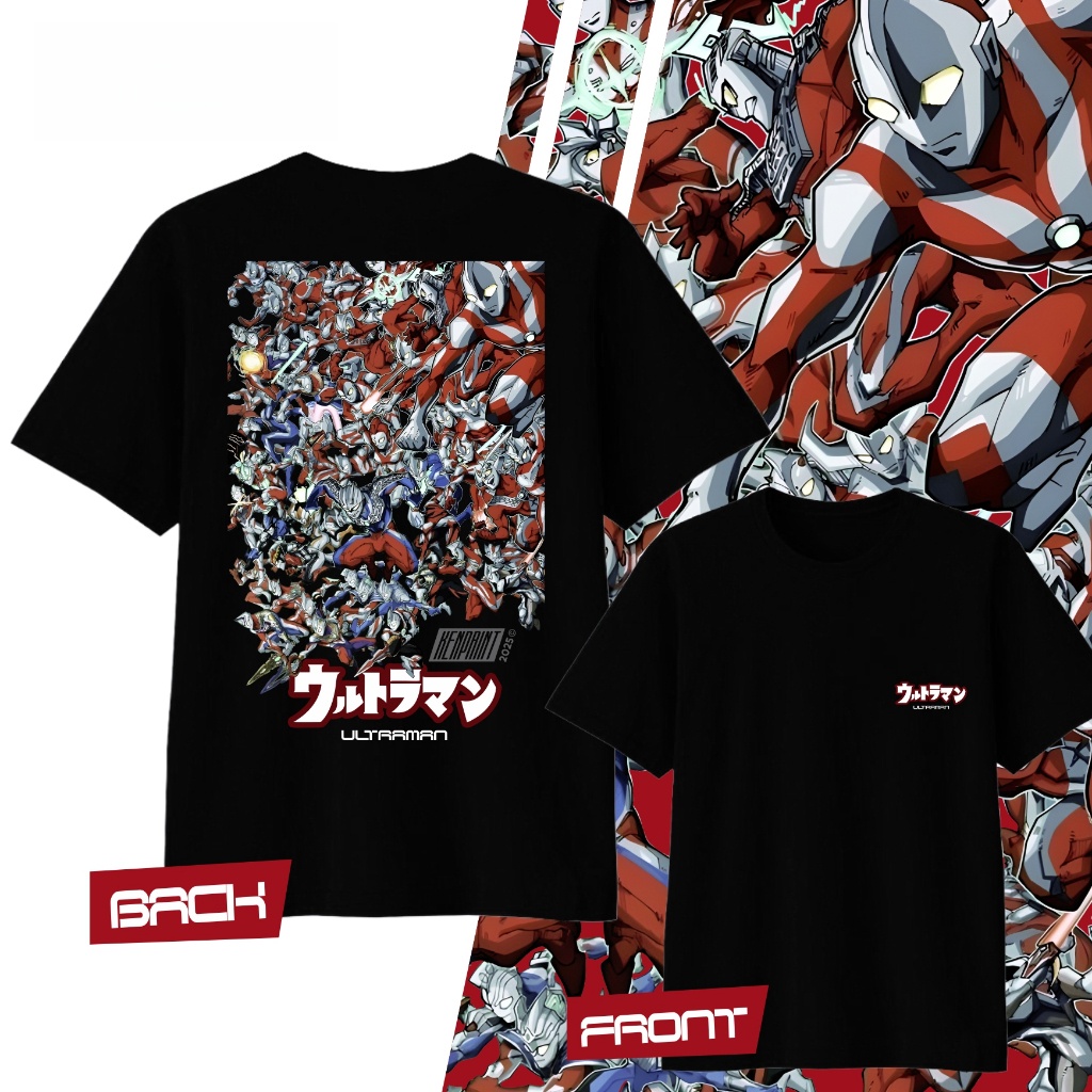 Street Fashion Japan - Kaus Y2K Katun Cetak Anime Ultraman