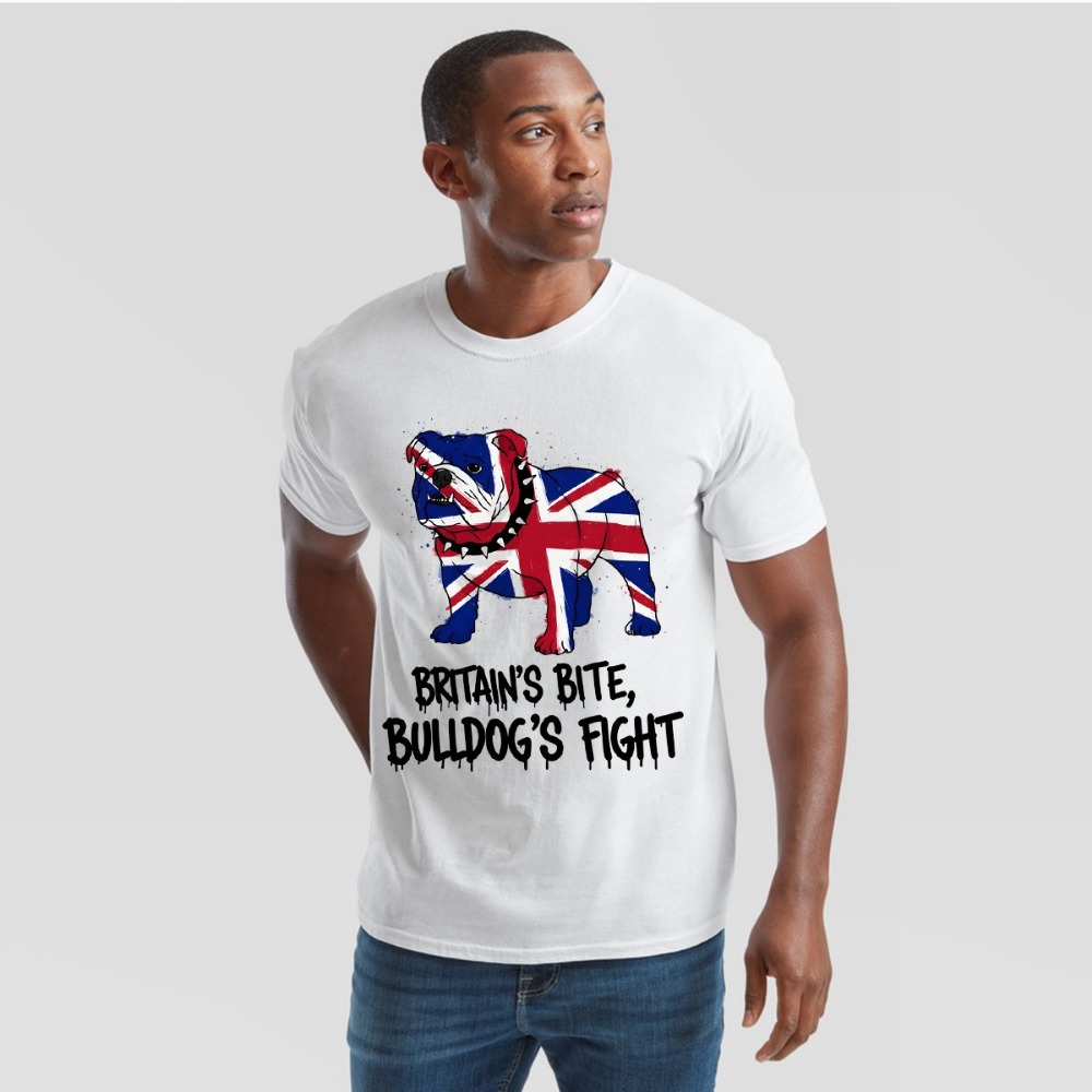 Street Fashion Uk - Kaos Union Jack Bulldog Bendera Inggris