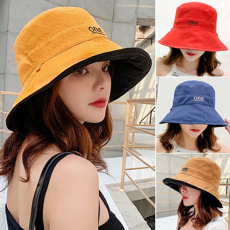 Bucket Hat Embroidered - Topi Ember Katun Dua Sisi Bordir