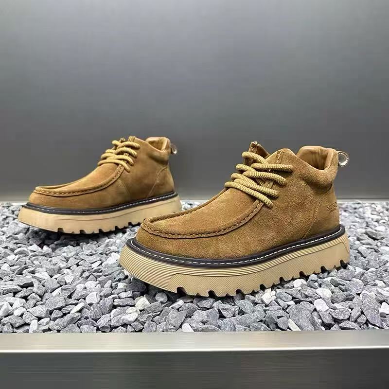 Street Fashion Walking - Sepatu Bot Platform Pria Musim Gugur