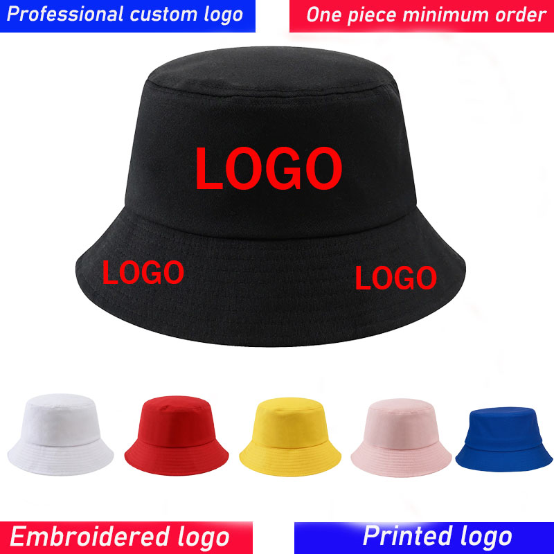 Bucket Hat Embroidered - Topi Nelayan Musim Panas Logo Cetak