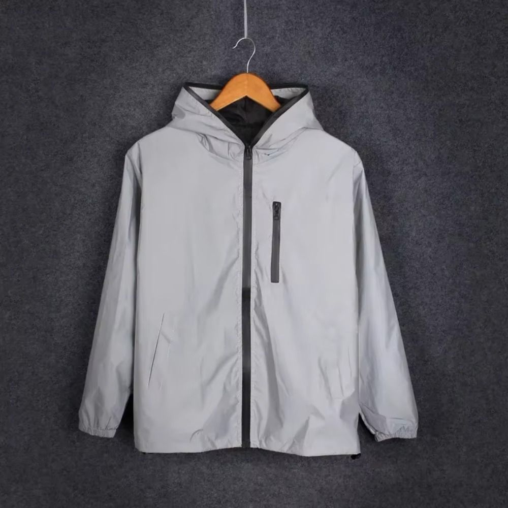 Street Fashion For Boy - Jaket Reflektif Peringatan Malam Musim Semi/Musim