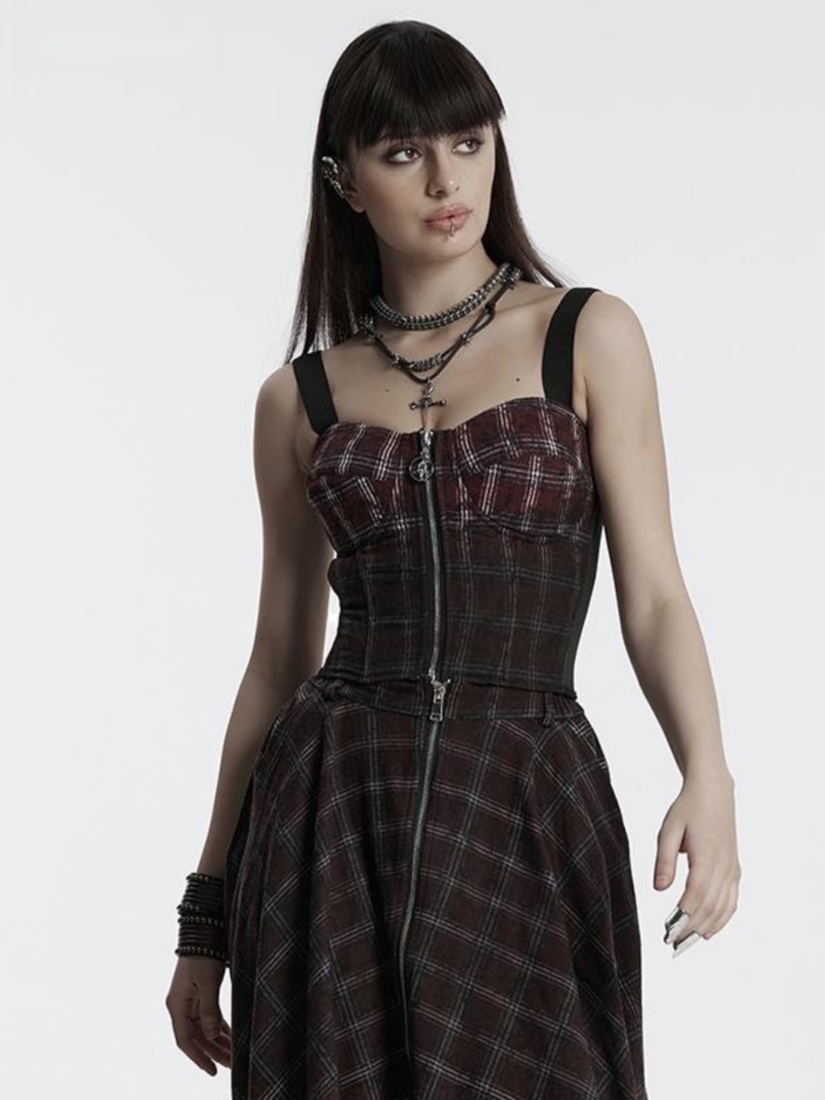 Street Fashion Co - Rompi Wanita Tanpa Lengan Bergaya Punk
