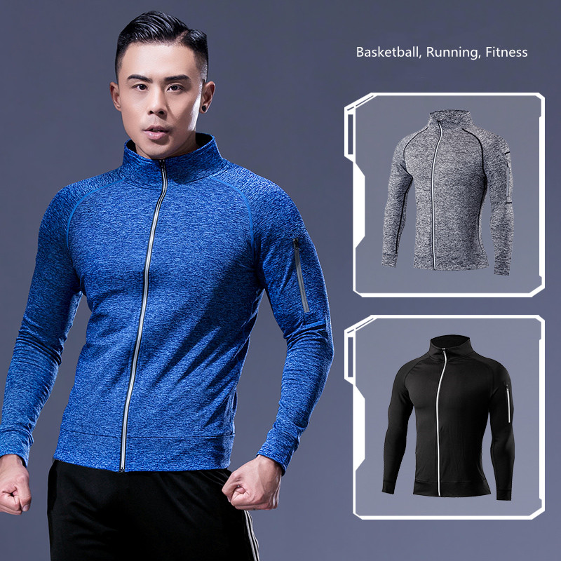 Reflective Jacket Running - Jaket olahraga lari pria, mantel ritsleting