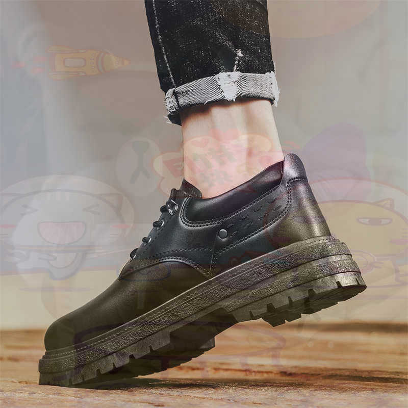 Street Fashion Uk - Sepatu Pria Tenis Pelatih Fashion Kulit