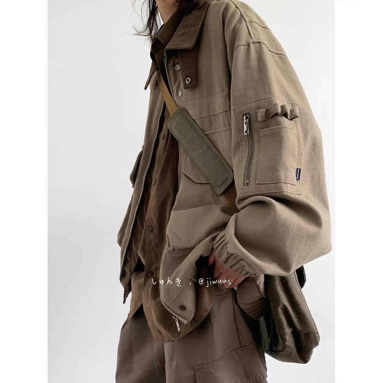 Street Fashion Japan - Jaket Pria Jaket Kargo Longgar Musim