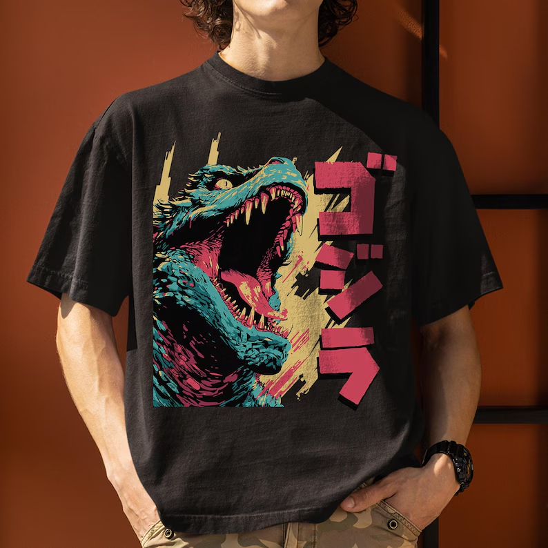 Street Fashion Japan - Kaos Grafis Film Kaiju Jepang Godzilla