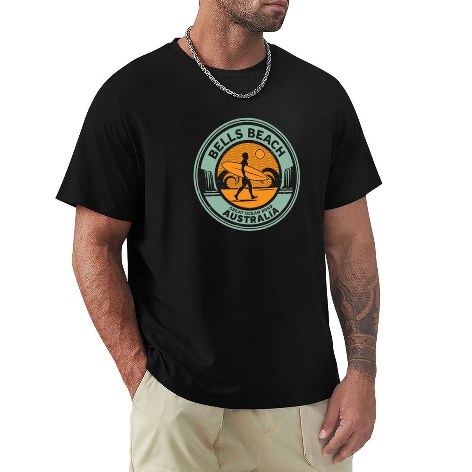 Street Fashion Australia - Bells Beach, Australia Kaos T-Shirt Fashion