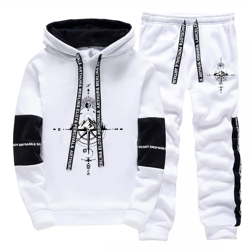 Street Fashion Hoodie - Setelan Olahraga Pria Musim Gugur Musim