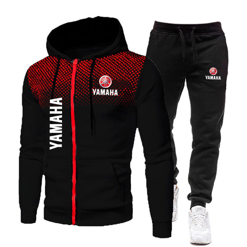 Street Fashion Hoodie - Setelan Pria Yamaha dengan Cetakan Logo,