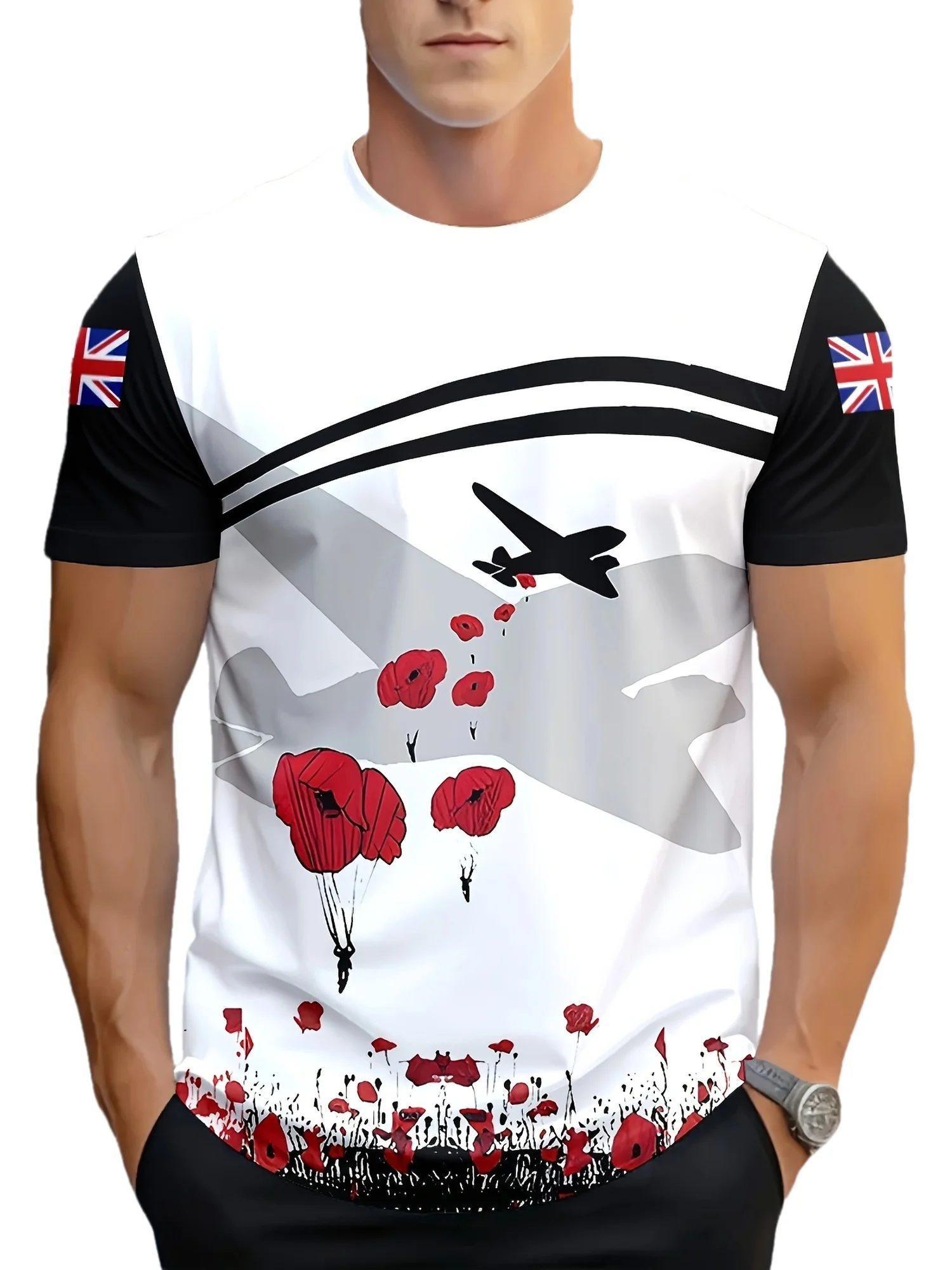 Street Fashion Uk - Kaos Pria Fashion UK Remembrance War