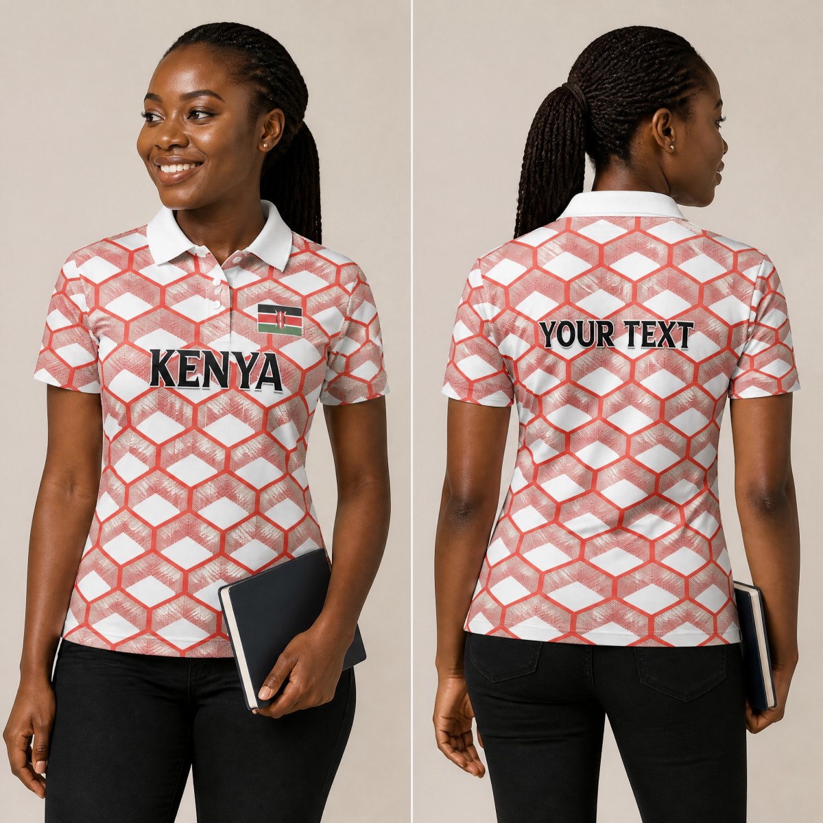 Street Fashion Kenya - Kaos Polo Wanita Musim Panas Kenya