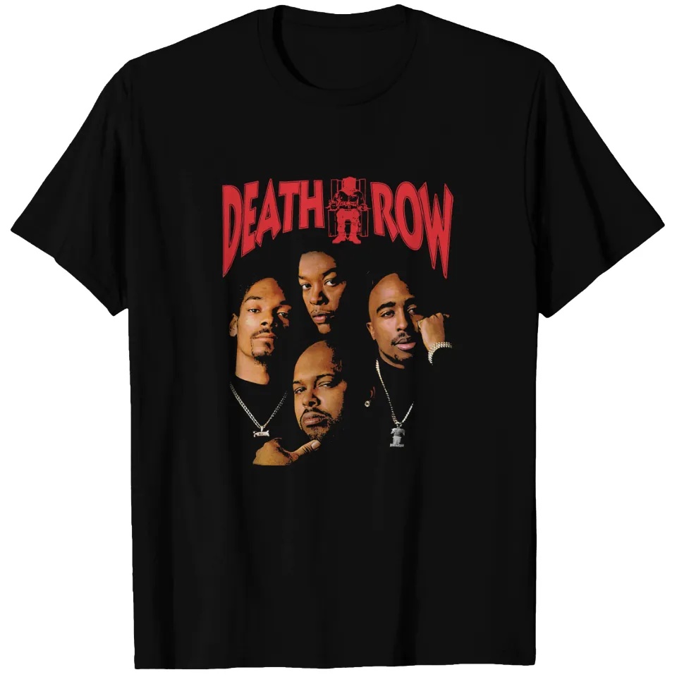 Street Fashion Magazines - Kaos Hitam Bermotif Death Row Records