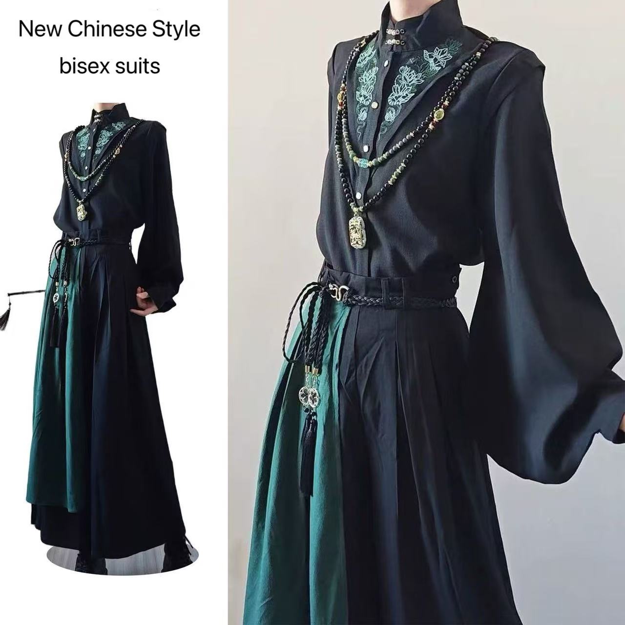 Street Fashion Outfit For Men - Setelan Bisex Gaya Cina Baru untuk