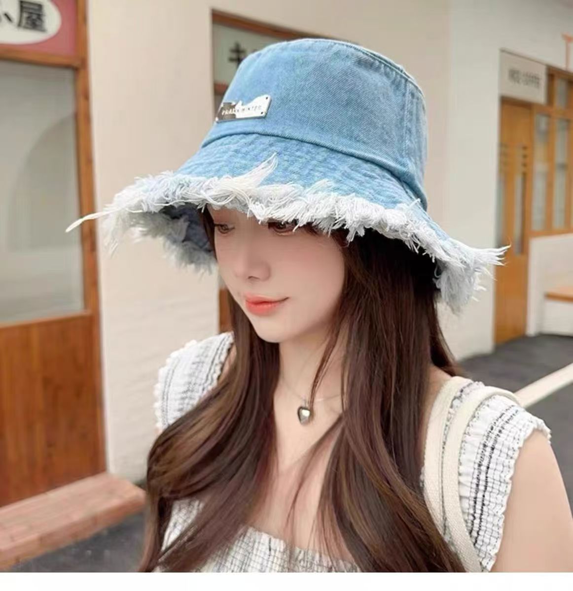 Topi Koboi Nelayan Wanita Musi - Bucket Hat Embroidered ulasan dan harga