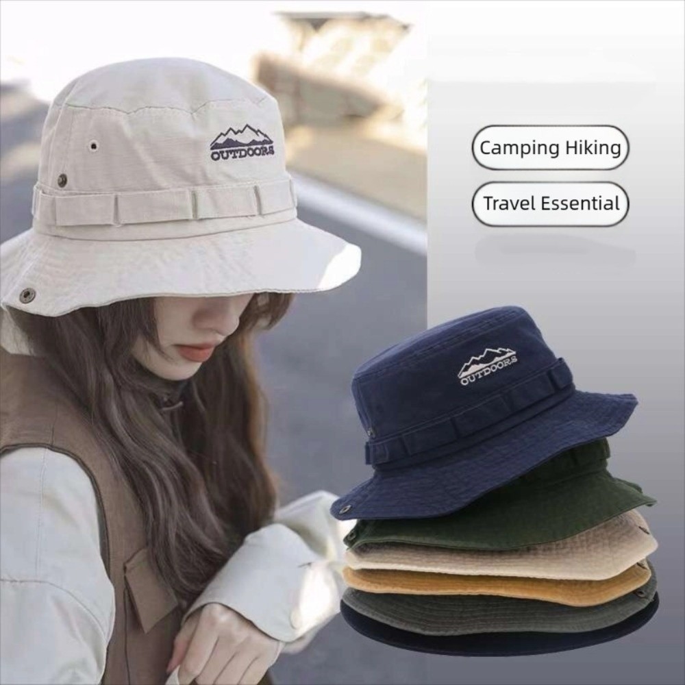 Topi Nelayan Bordir Pegunungan - Bucket Hat Embroidered ulasan dan harga