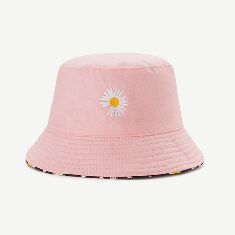 Topi Bucket dua sisi Daisy mus - Bucket Hat Embroidered ulasan dan harga