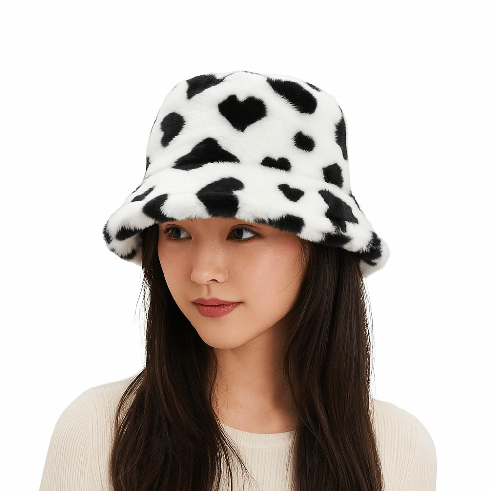Topi Nelayan Bulu Imitasi Lucu - Bucket Hat Embroidered ulasan dan harga