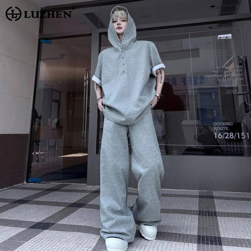 LUZHEN Atasan Original Lengan  - Street Fashion Hoodie ulasan dan harga