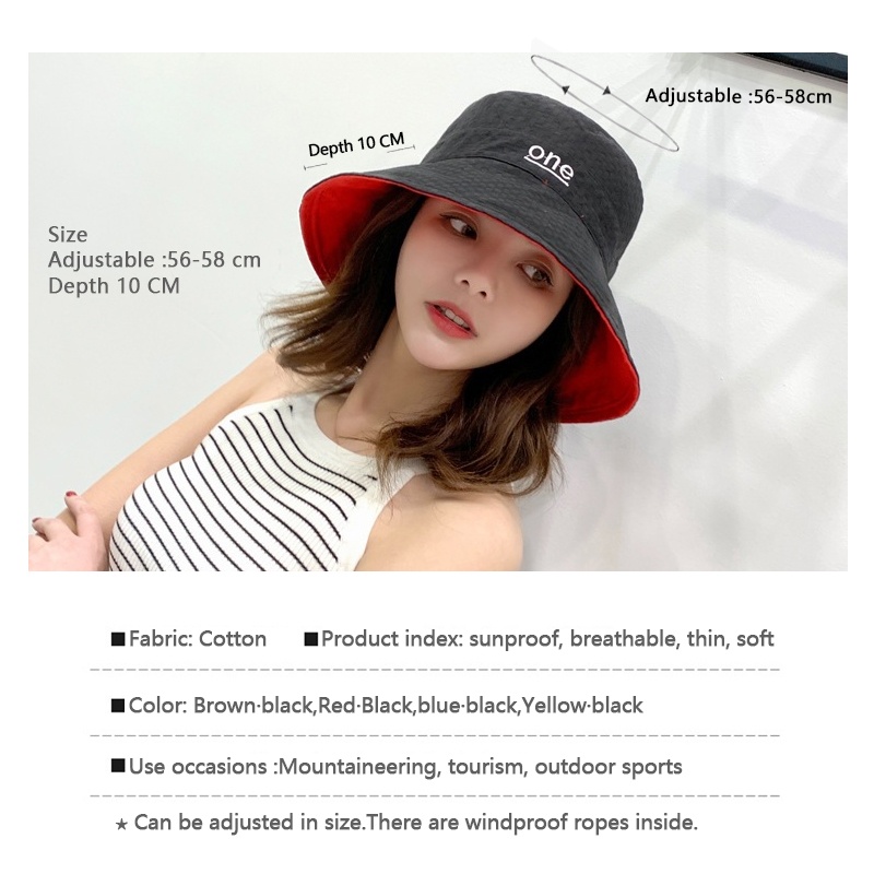 Topi Ember Katun Dua Sisi Bord - Bucket Hat Embroidered ulasan dan harga