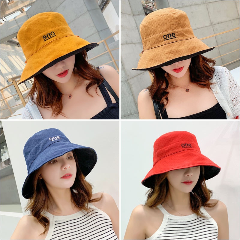 Topi Ember Katun Dua Sisi Bord - Bucket Hat Embroidered ulasan dan harga