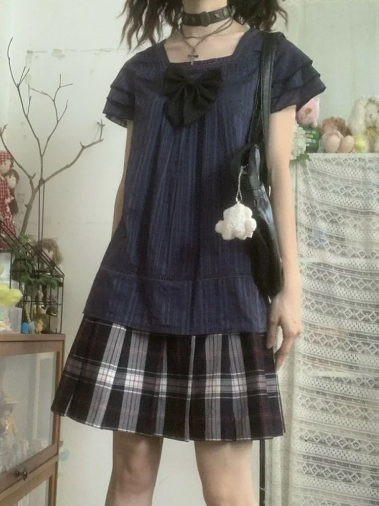 Set Dua Potong Gaya Jepang Vin - Street Fashion Japan ulasan dan harga