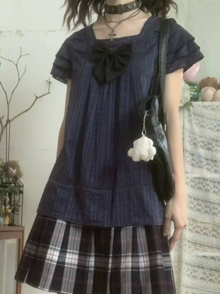 Set Dua Potong Gaya Jepang Vin - Street Fashion Japan ulasan dan harga
