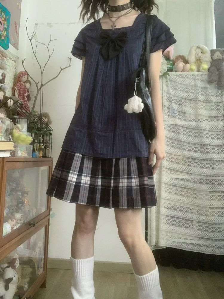 Set Dua Potong Gaya Jepang Vin - Street Fashion Japan ulasan dan harga