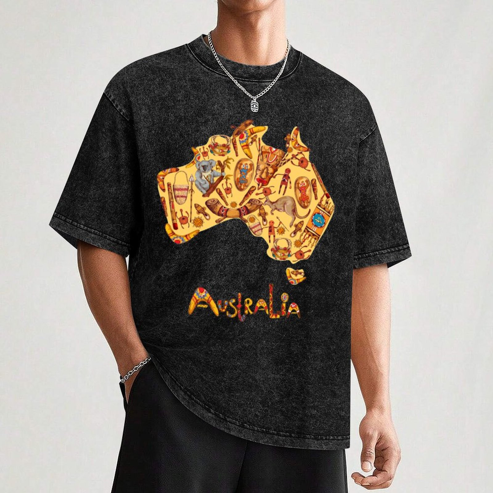 Bendera Aborigin Peta Aborigin - Street Fashion Australia ulasan dan harga