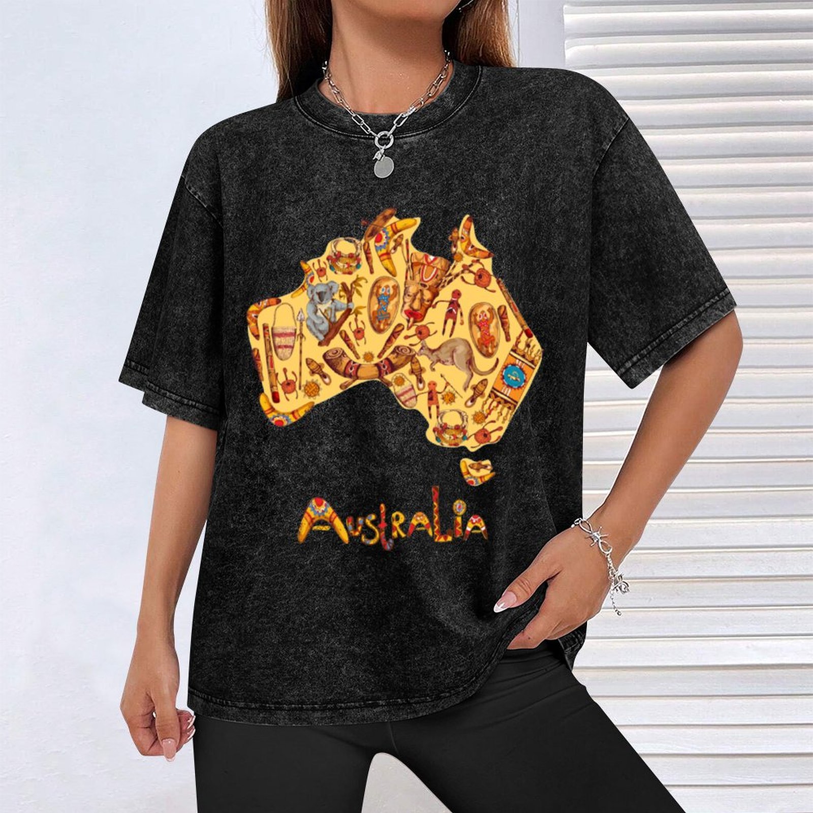 Bendera Aborigin Peta Aborigin - Street Fashion Australia ulasan dan harga