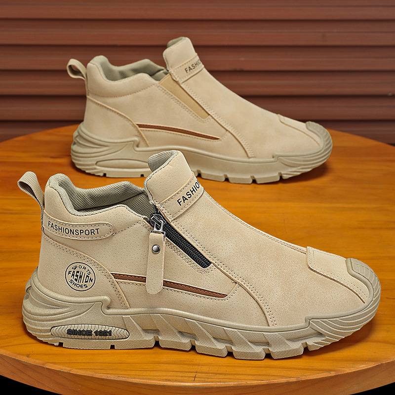 Sepatu Bot Pendek Pria Kasual  - Street Fashion Walking ulasan dan harga
