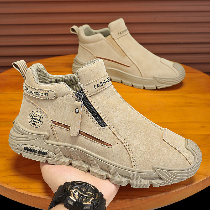 Sepatu Bot Pendek Pria Kasual  - Street Fashion Walking ulasan dan harga