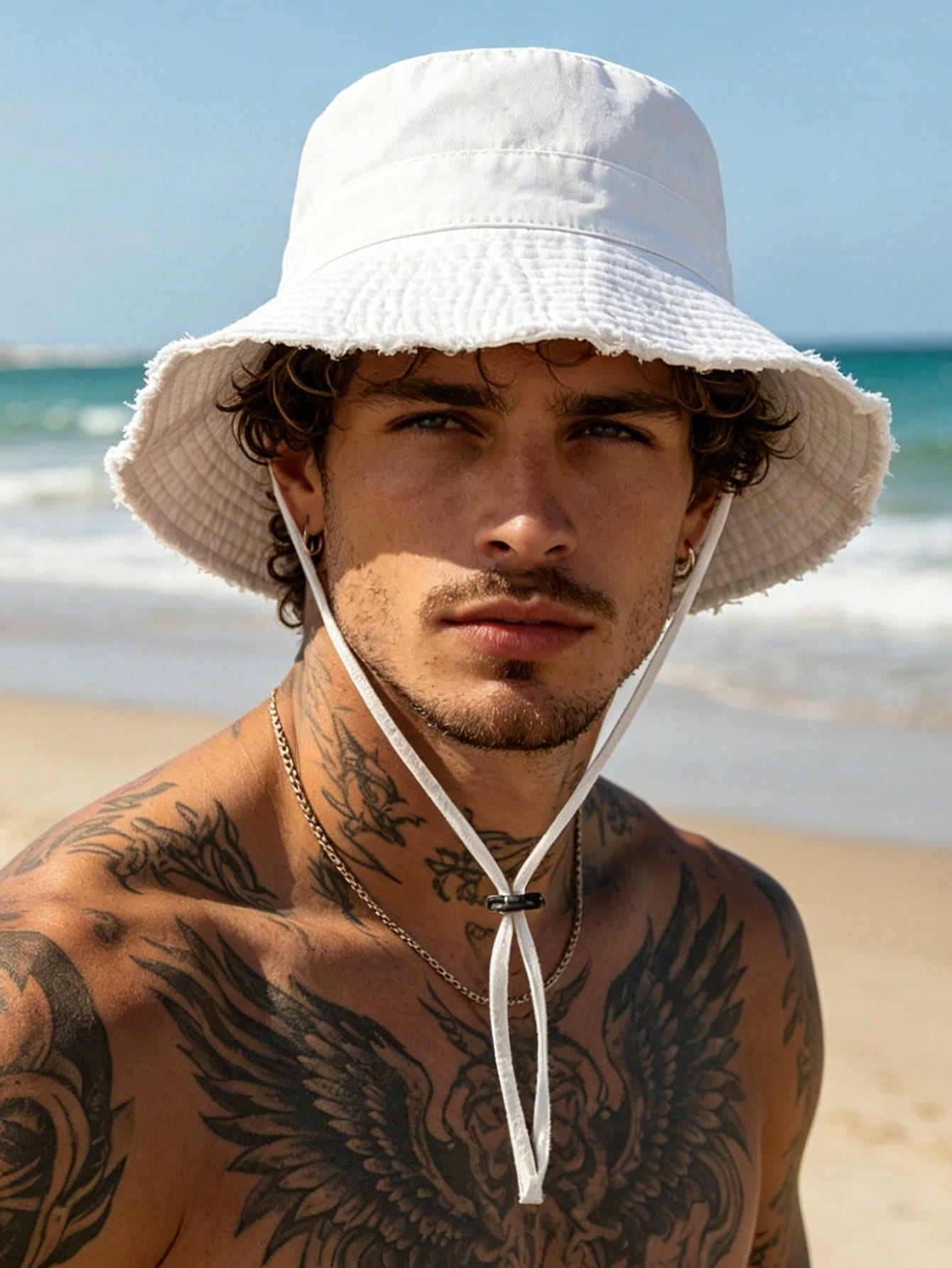 1 Buah Topi Ember Pria dengan  - Bucket Hat Embroidered ulasan dan harga