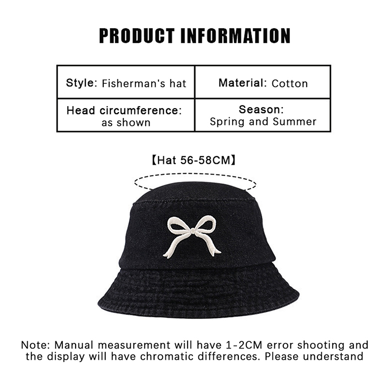Topi Bucket Denim Katun Bordir - Bucket Hat Embroidered ulasan dan harga