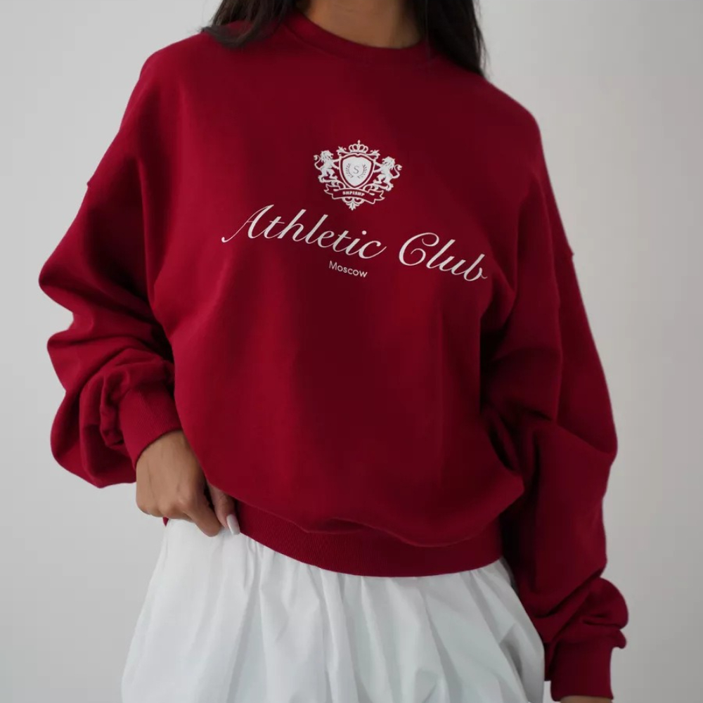 Sweatshirt Lambang Klub Atleti - Street Fashion Moscow ulasan dan harga