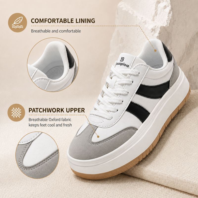 Baasploa Sepatu Platform Wanit - Street Fashion Walking ulasan dan harga