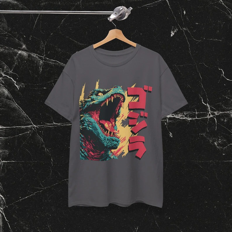 Kaos Grafis Film Kaiju Jepang  - Street Fashion Japan ulasan dan harga