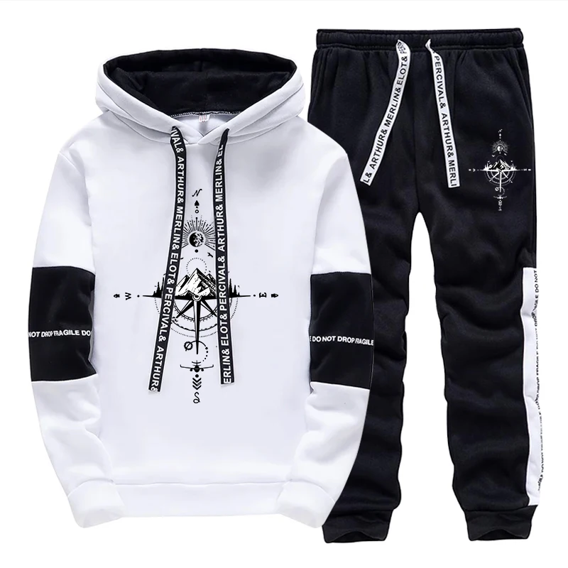 Setelan Olahraga Pria Musim Gu - Street Fashion Hoodie ulasan dan harga