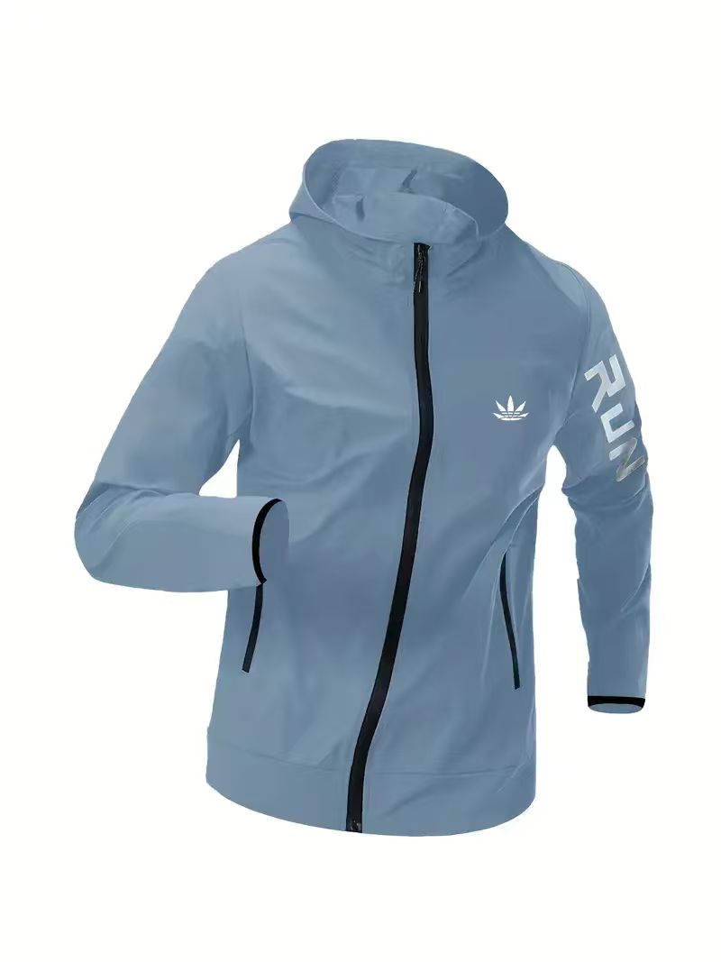 Jaket Windbreaker Hoodie Pria  - Reflective Jacket Running ulasan dan harga