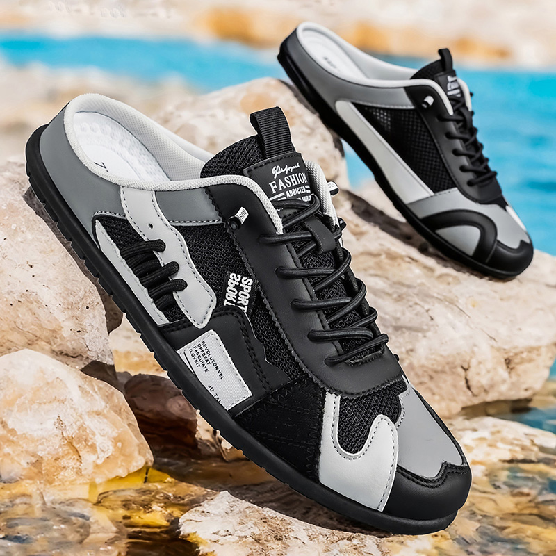 Sepatu setengah sandal kasual  - Street Fashion Walking ulasan dan harga