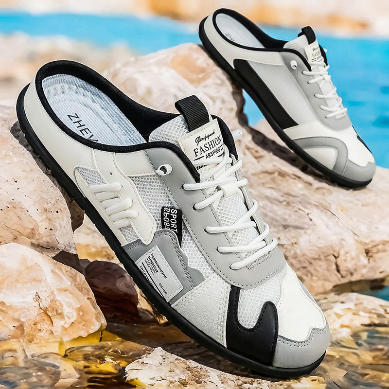 Sepatu setengah sandal kasual  - Street Fashion Walking ulasan dan harga