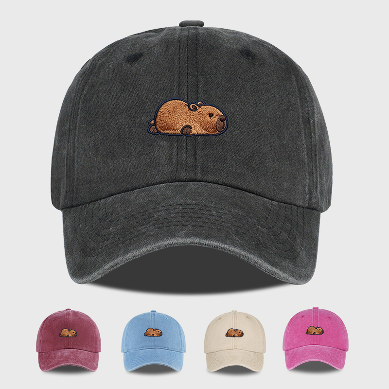 Topi Bisbol Bordir Kapibara Mu - Bucket Hat Embroidered ulasan dan harga