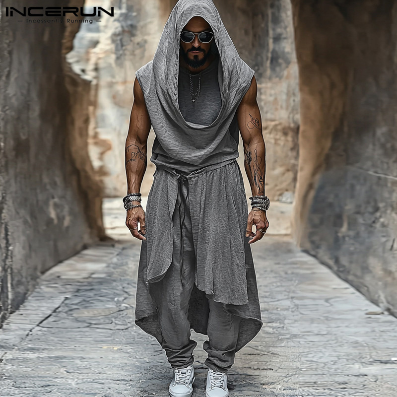 Setelan INCERUN pria, setelan  - Street Fashion Outfit For Men ulasan dan harga