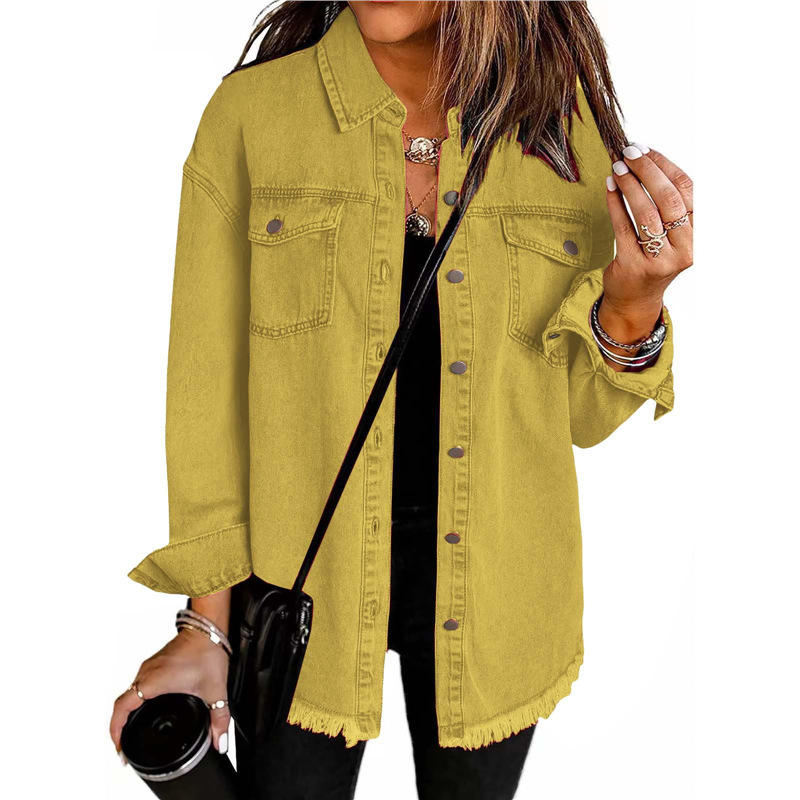 Jaket Kemeja Denim Wanita deng - Street Fashion Europe ulasan dan harga