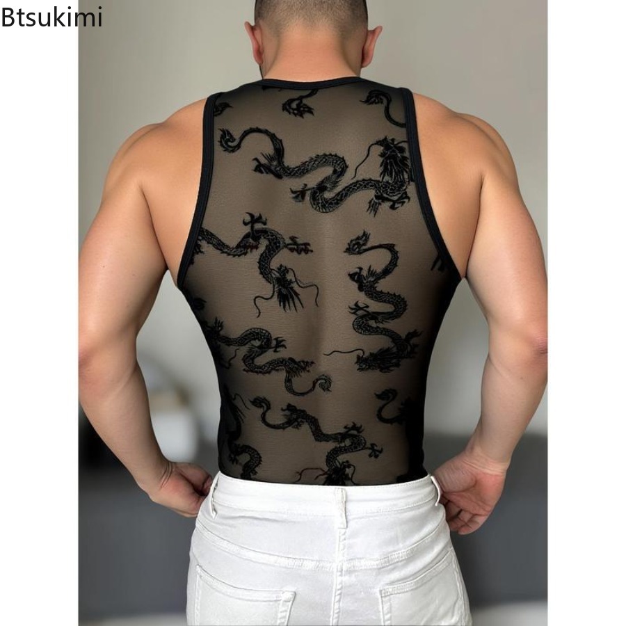 Tank Top Pria Berbahan Renda S - Street Fashion Outfit For Men ulasan dan harga