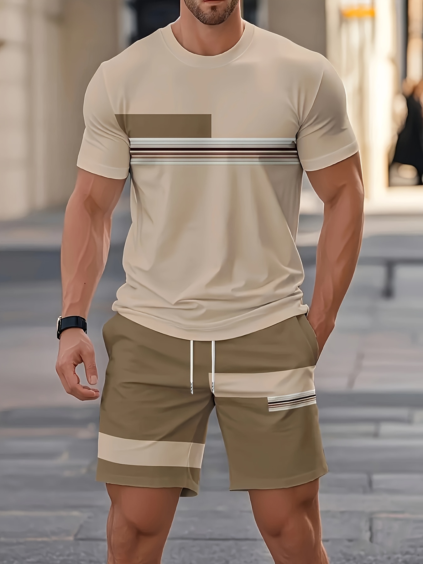 Set Pria Musim Panas Atasan Le - Street Fashion Outfit For Men ulasan dan harga