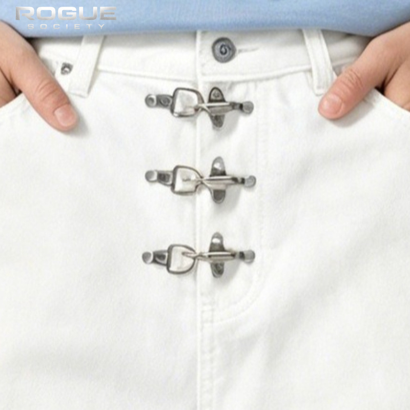 Celana Pendek Denim Gesper Log - Street Fashion Luxury ulasan dan harga