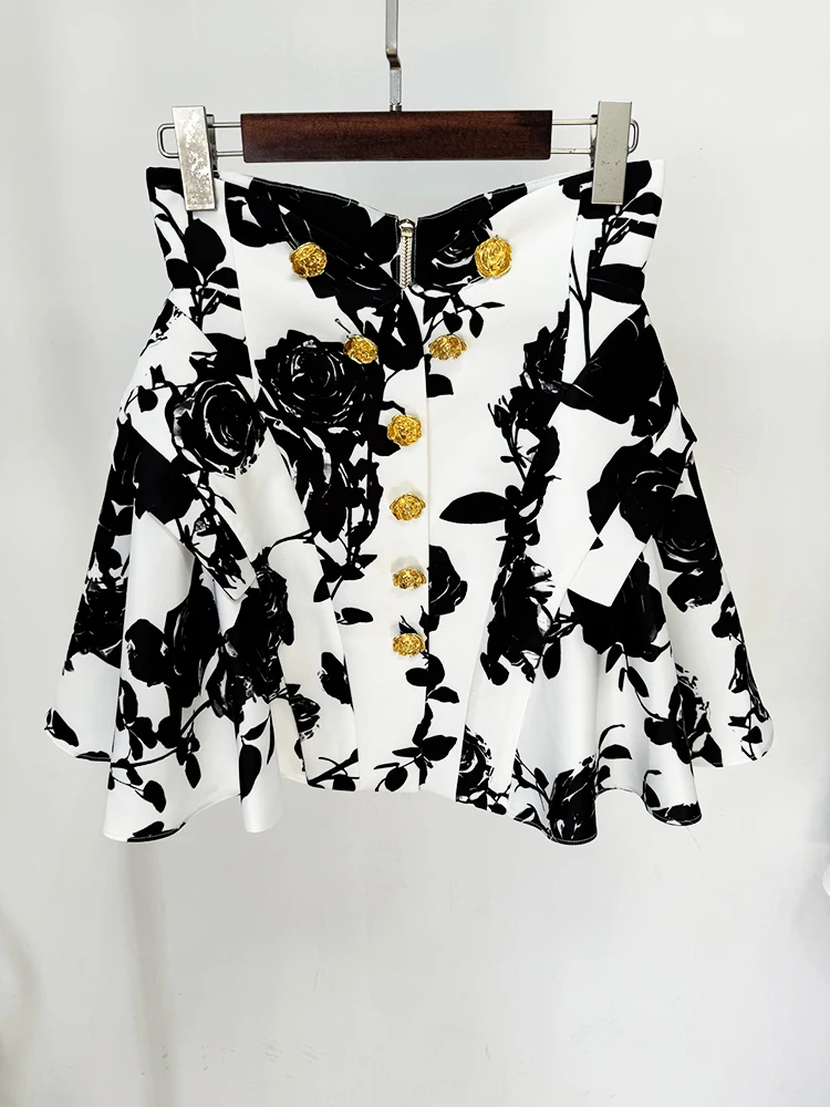 Rok Mini Bermotif Bunga dengan - Street Fashion Runway ulasan dan harga