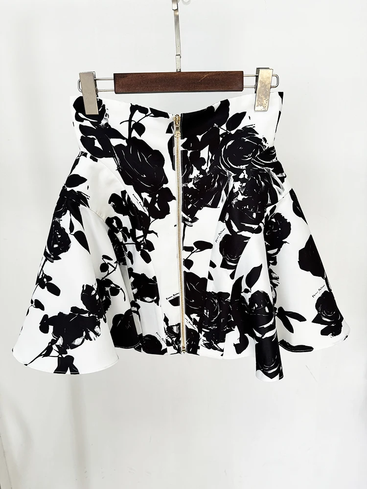 Rok Mini Bermotif Bunga dengan - Street Fashion Runway ulasan dan harga