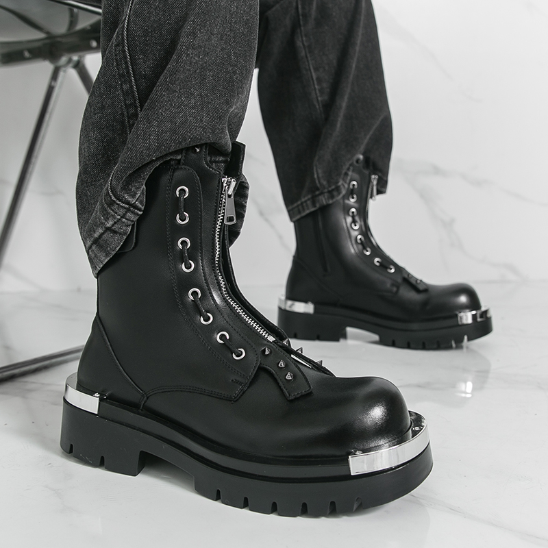 Sepatu bot bersol tebal pria D - Street Fashion Walking ulasan dan harga
